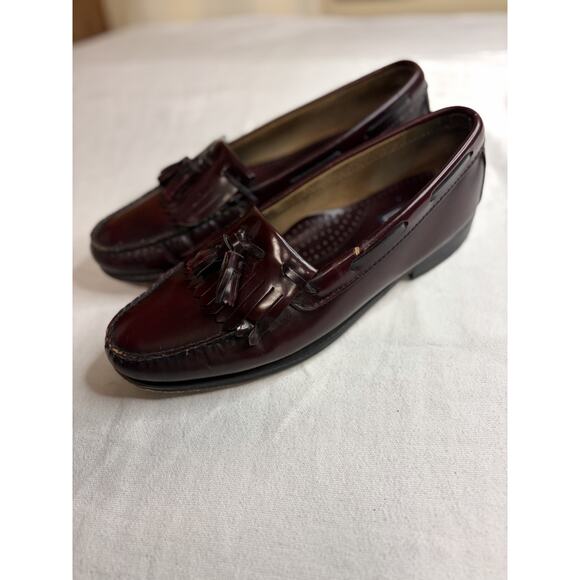 VTG Bostonian Heritage Tassel Loafers Men’s 9.5 /10 Leather Sole Burgundy USA main image 10
